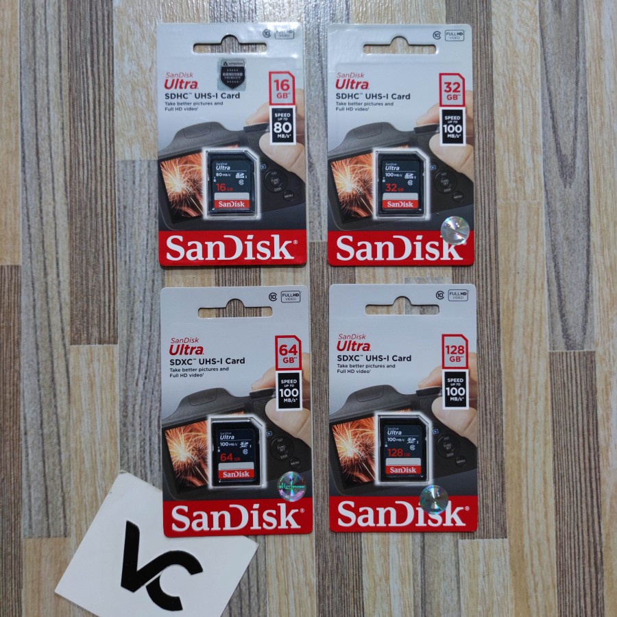 SD CARD SanDisk Ultra 16GB 32GB 64GB 128GB Class10 SDHC SDXC Memory SDCARD