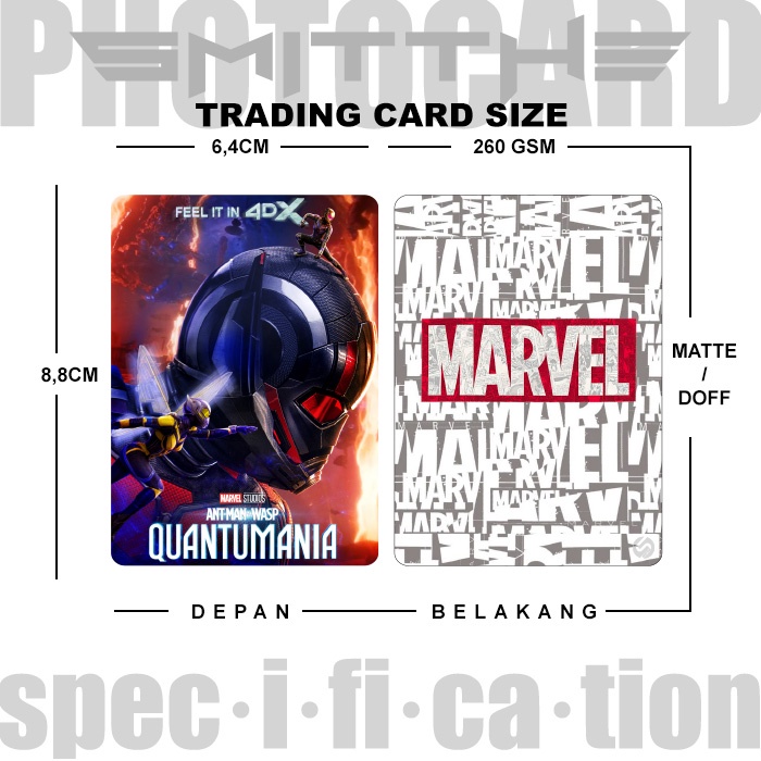 Photocard AntMan Quantumania Unofficial Ant Man Photo Card Kartu Koleksi