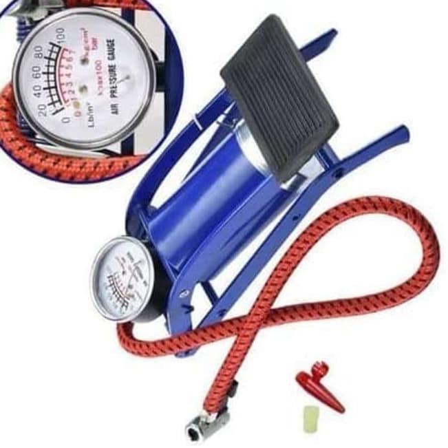 ℮ pompa angin injak kaki manual mini motor mobil sepeda pompa angin bola balon matras mini portable 