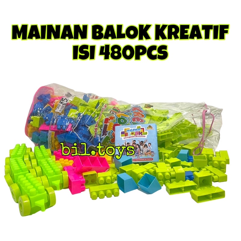 Mainan Permainan Building Block Balok Susun Kado Anak 3 Tahun Ulang Tahun Kids Toys Import Murah