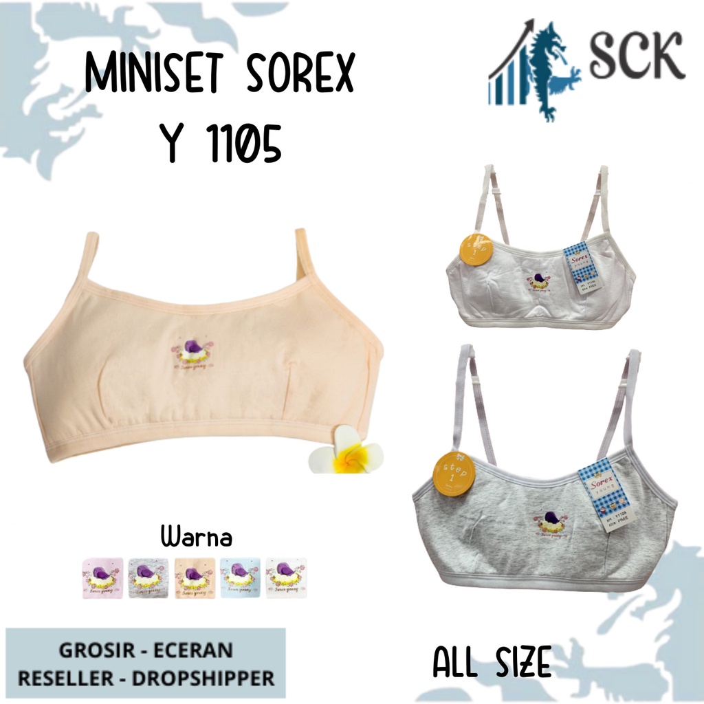 Miniset SOREX Remaja 1105 Warna / Pakaian Dalam Remaja Remaja / BH Anak - sckmenwear GROSIR