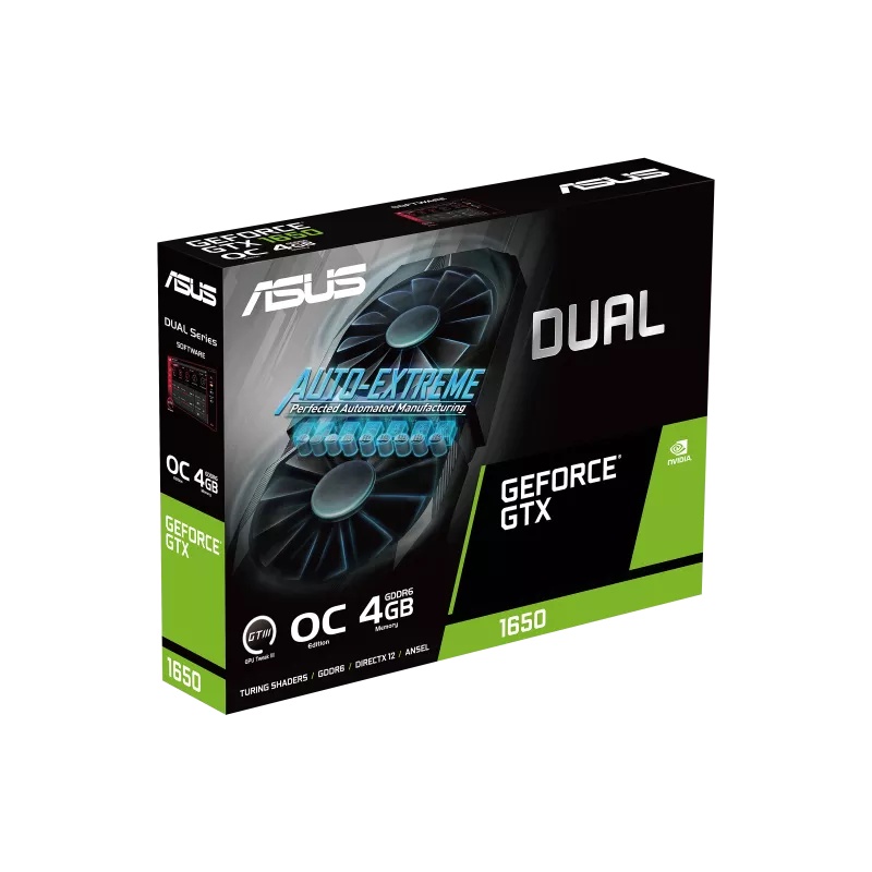 VGA ASUS GeForce GTX 1650 DUAL OC V2 4GB GDDR6 | GTX1650 P 4G DDR6