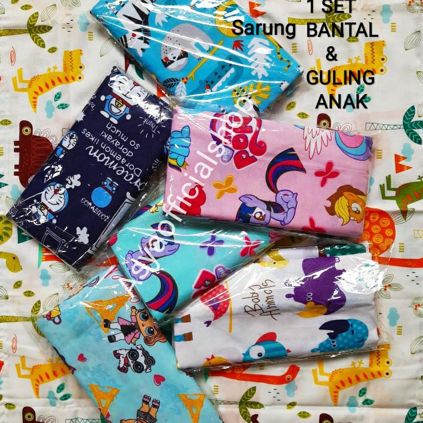 5.5 COD Set Sarung Bantal Guling Anak Karakter Balita Sampai Usia 10 Tahun