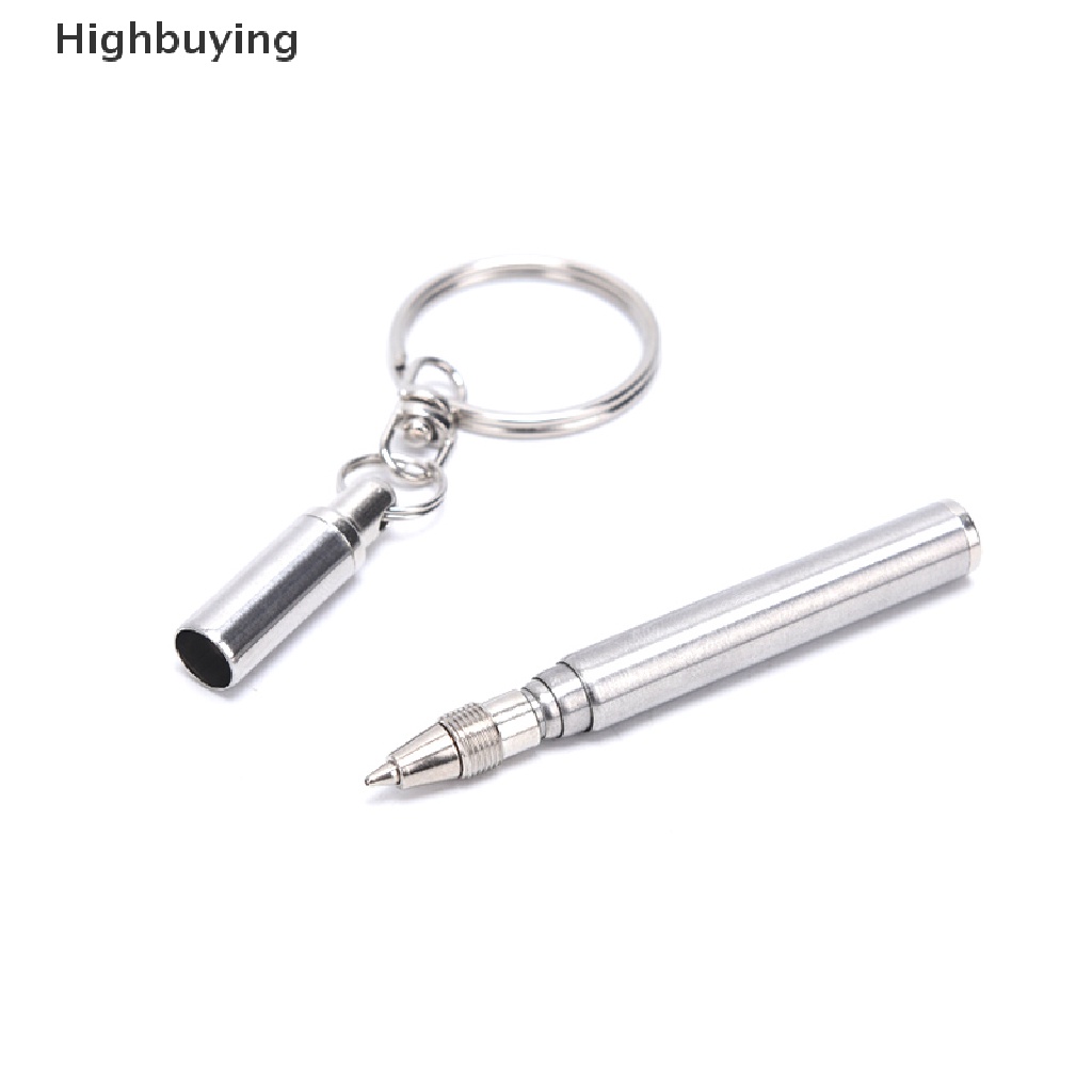 Hbid Gantungan Kunci Pulpen Stainless Steel Teleskopik Keychain Emergency Sig Alat Hadiah Glory