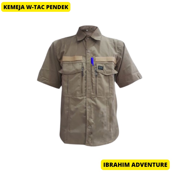 Kemeja Tactical Taktikal W - TEC Lengan Pendek Kemeja Lapangan Outdoor Outdor Pria