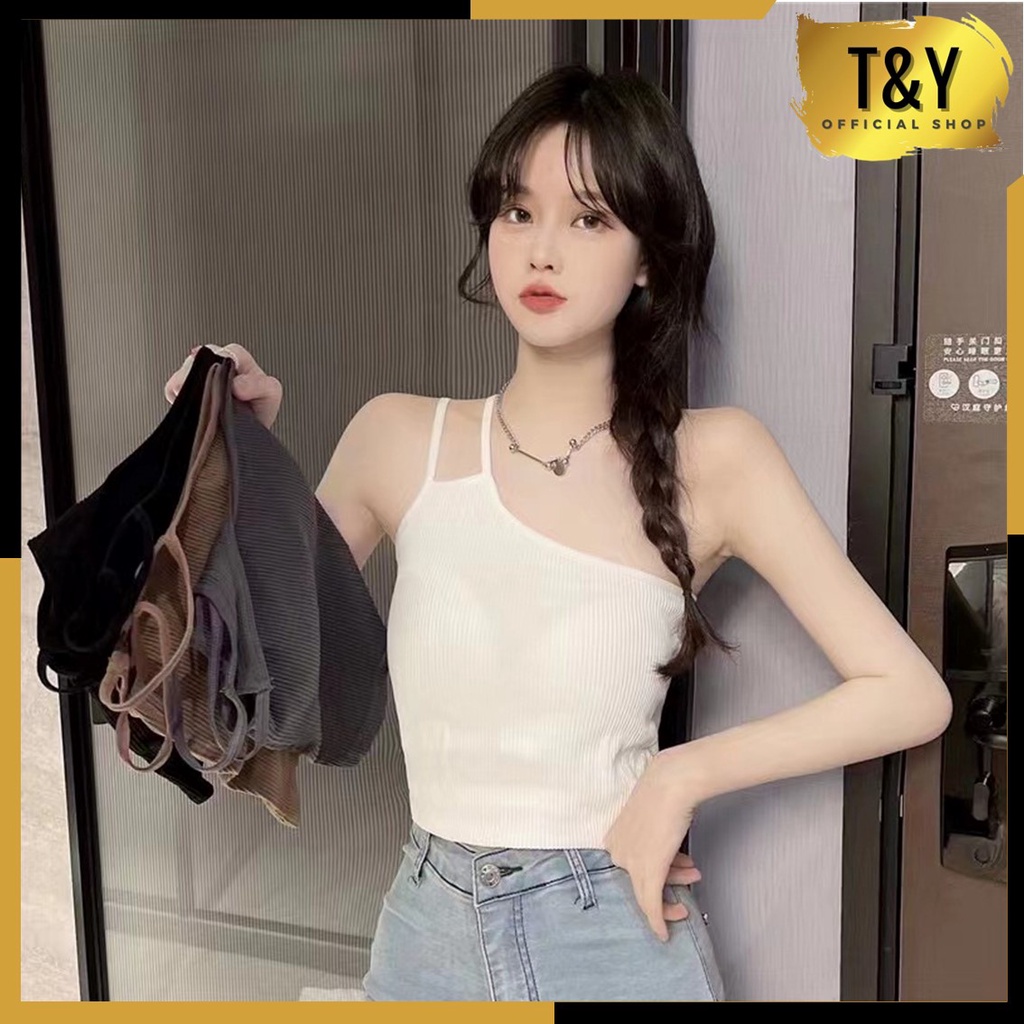 T&amp;Y Tanktop Bra Sport Tanpa Kawat 6591 Model 2 tali samping Sexy Crop Top Elastis Bh Crop Ala Korea Pakaian Dalam Wanita Kekinian Murah