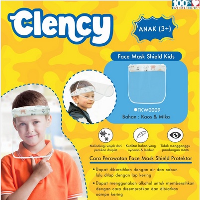 Faceshiled Clency Pelindung Wajah Anak Motif Print Bervariasi 3 th TKW0009