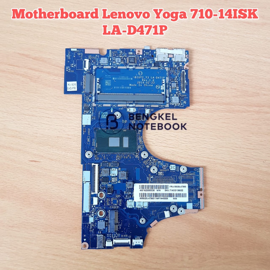Motherboard Lenovo Yoga 710-14ISK 710-15ISK Intel i5-6200U SR2EY LA-D471P Skylake-U