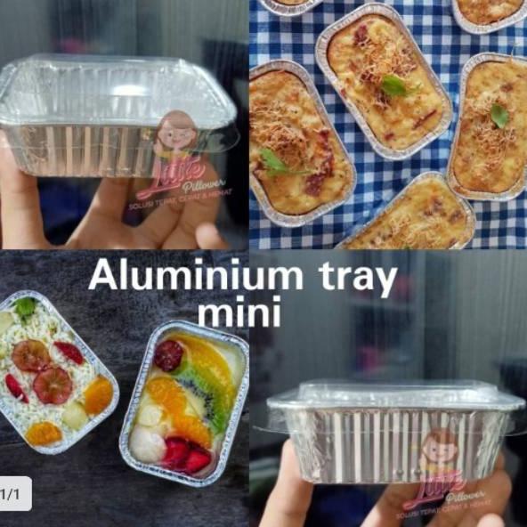 ☁ (ISI 100PCS - BX984 + TUTUP) tray aluminium panggang/Tray kue panggang/Tray aluminium ♬