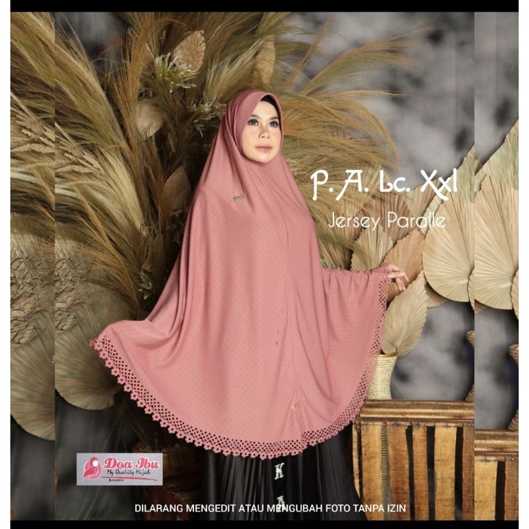 649 Jilbab Doa Ibu Super Jumbo Xxl Jersey Varale Lasercut/Hijab Doi LC Mukena ori By Bunyamin