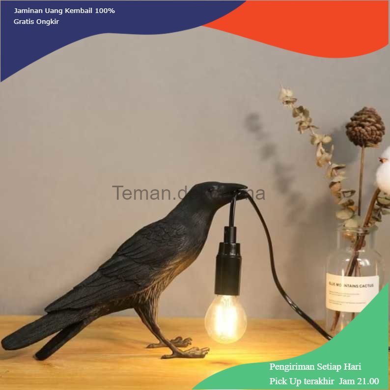 TD - LMP Narrandes Lampu Meja Hias LED Model Burung Gagak Warm White 4W - 5499T