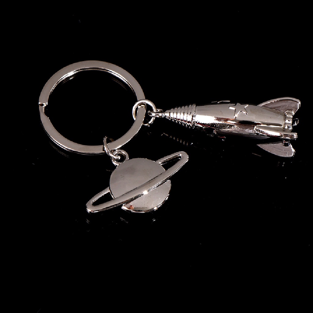 Hbid Gantungan Kunci Roket Logam Pria Dream Planet Spaceship Key Chain Space Travelling Glory