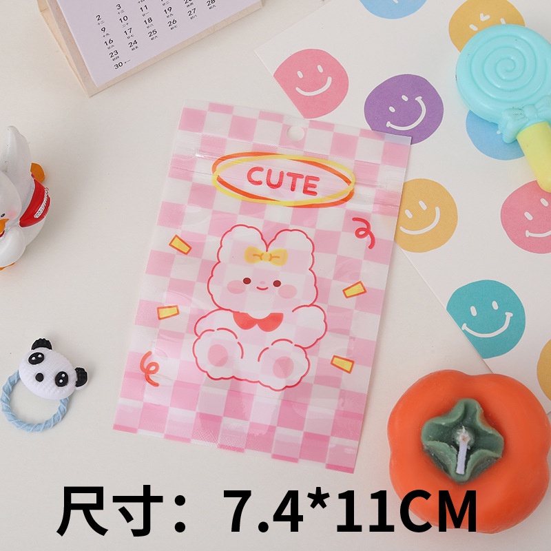 (  10 LEMBAR) PLASTIK ZIPPER LUCU 7.5 X 11 CM /PLASTIK ZIPLOK KECIL ZIPLOK KAWAII/ PLASTIK PERMEN/ AKSESORIS