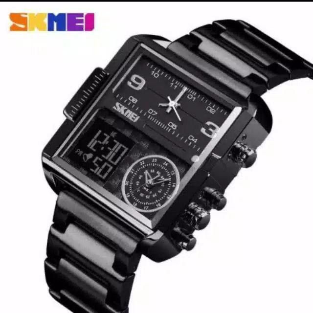 JAM TANGAN PRIA SKMEI 1589 HITAM ORI