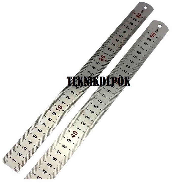 

Penggaris Stainless 50 cm Penggaris Lurus Alat Ukur Meteran 20 Inch