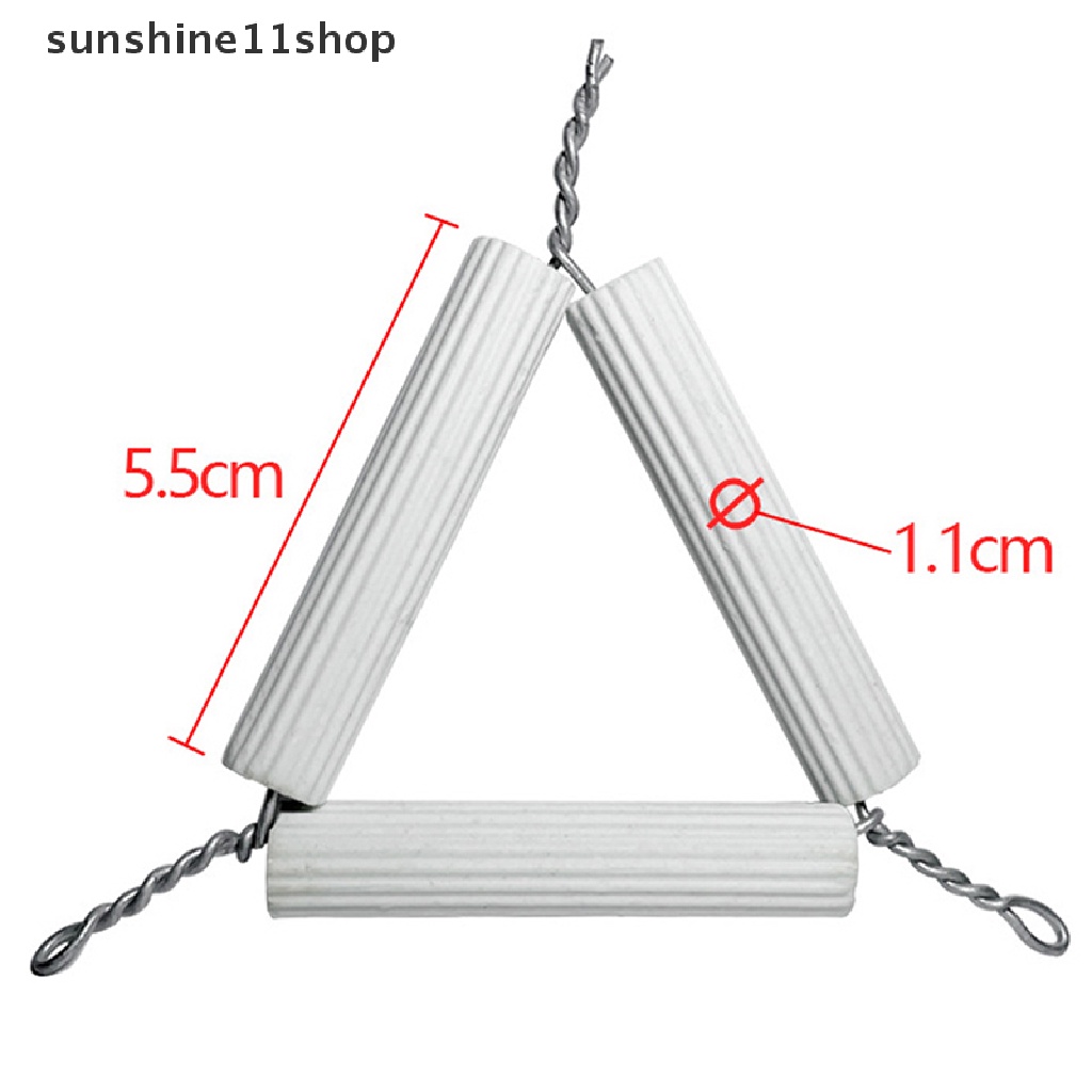 Sho Lab Pipeclay Triangle Apparatus Crucible Holder Dengan Batang Pipa Tanah Liat 5.6cm N