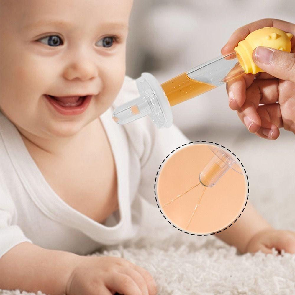 Needway Baby Dropper Type Feeder Alat Makan Bayi Praktis Bermanfaat Pengaman Silikon Elegan Chick Solid Feeding Tool