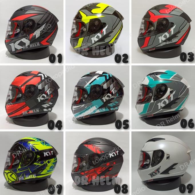 HELM KYT FALCON FR MOTIF FLAT VISOR