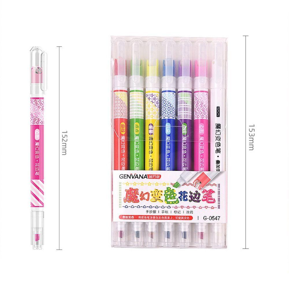 Mxbeauty Outline Marker Pen Kreatif Cepat Kering Scrapbooking Graffiti Pen Hand Akun DIY Lukisan Spidol