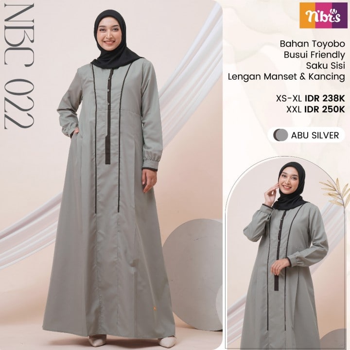 GAMIS TERBARU NIBRAS NBC 022 ABU SILVER