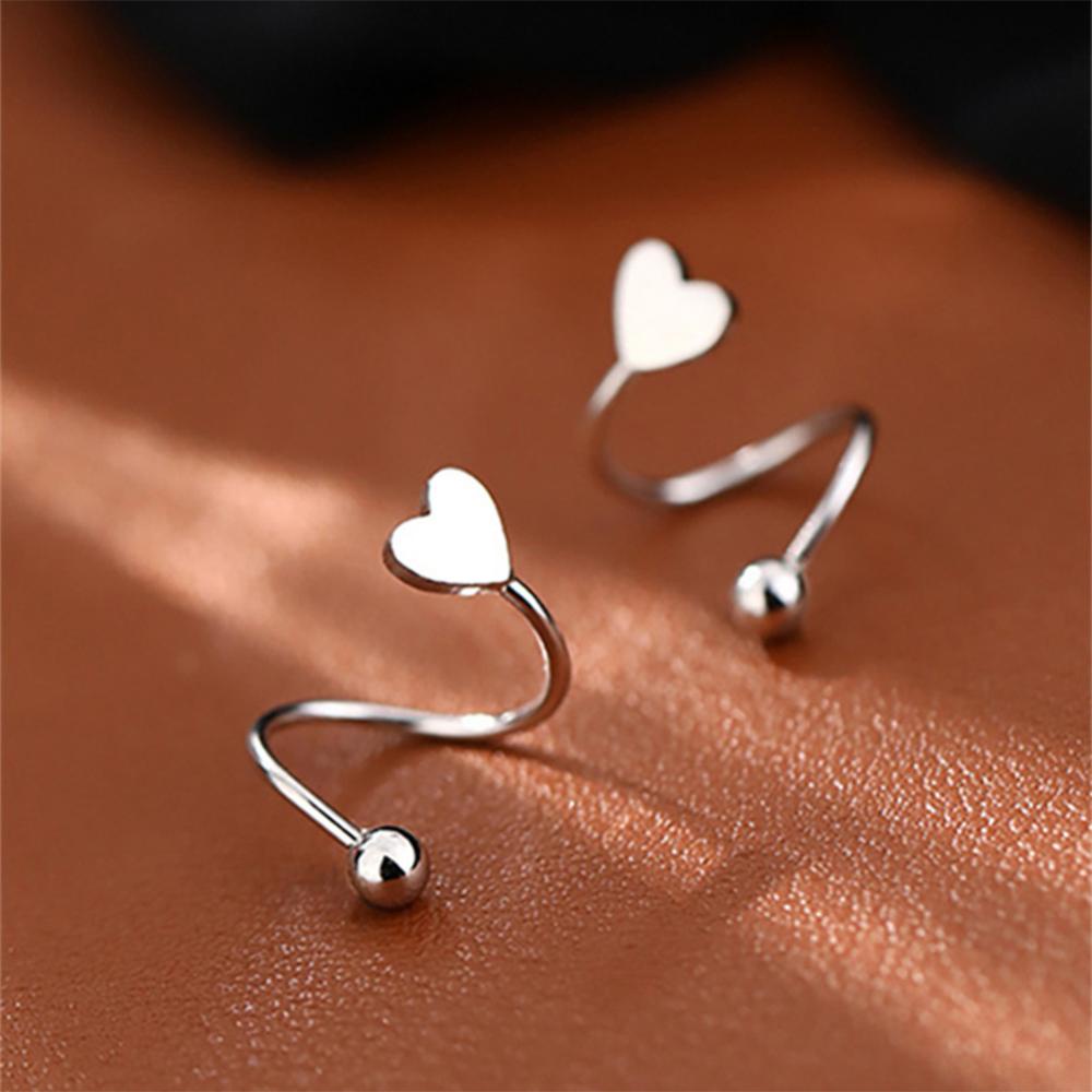 Timekey Bintang Cinta Anting Berputar Temperamental Ear Studs Anting Serbaguna Aksesori Perhiasan Untuk Wanita A3U1