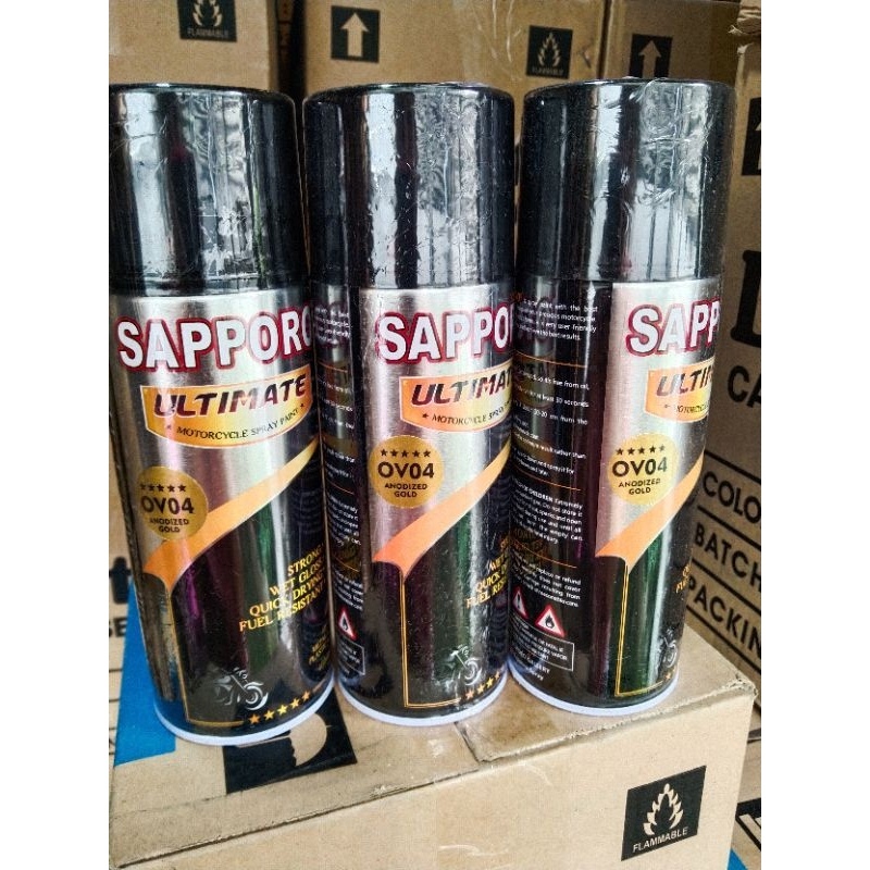 cat spray pilok pilox cat semprot sapporo saporo ultimate ov04 anodized gold 400ml velg gold