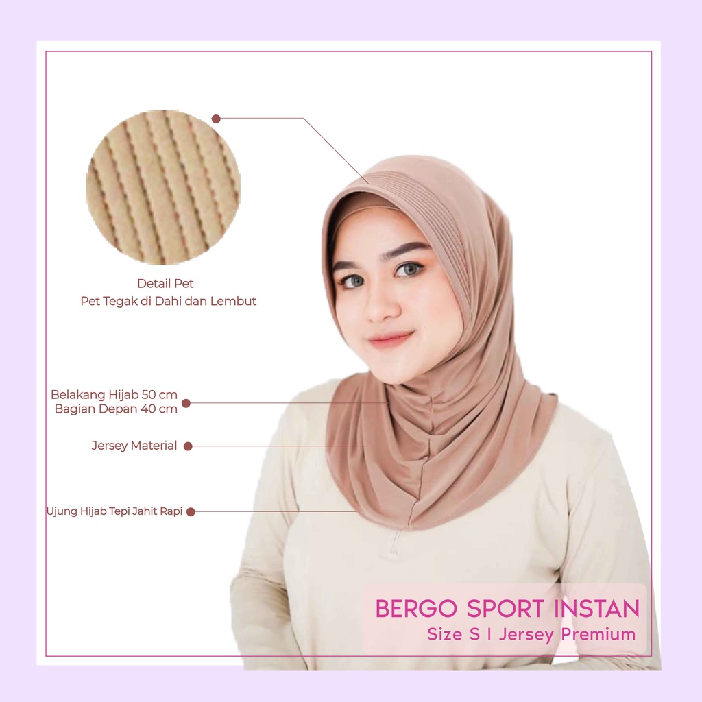 Jilbab Sport / Hijab Sport / Kerudung Sport - Warna Lengkap