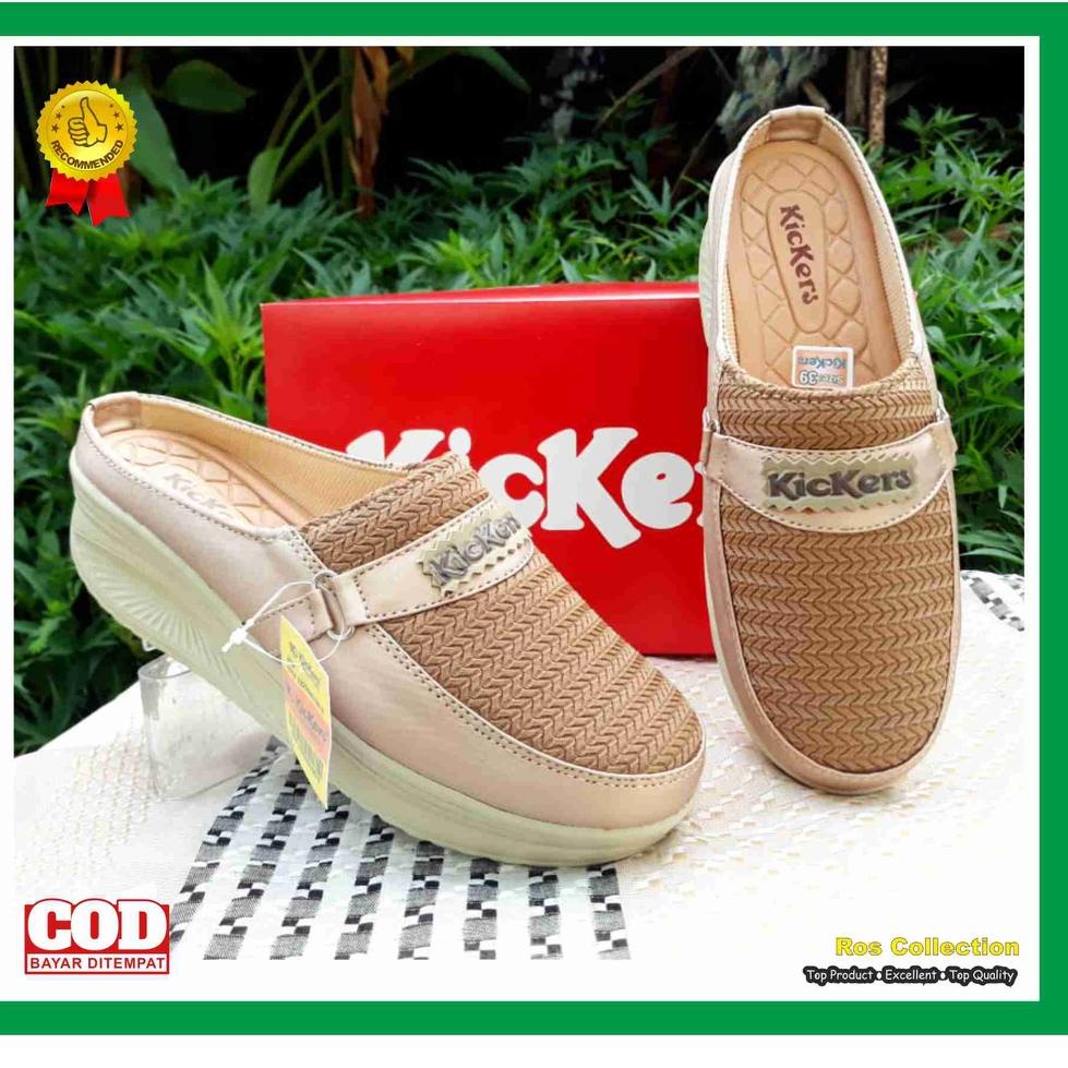Murah WEDGES RAJUT KICKERS WANITA - SENDAL WEDGES RAJUT