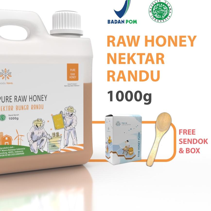 

➧ Asli Murni 1kg Tava Grade A Nektar Randu 100% Alami Pure Natural Raw Honey ♪