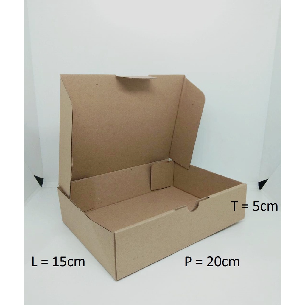 

KARDUS DIE CUT 20X15X5 CM 10pcs E-FLUTE COKLAT