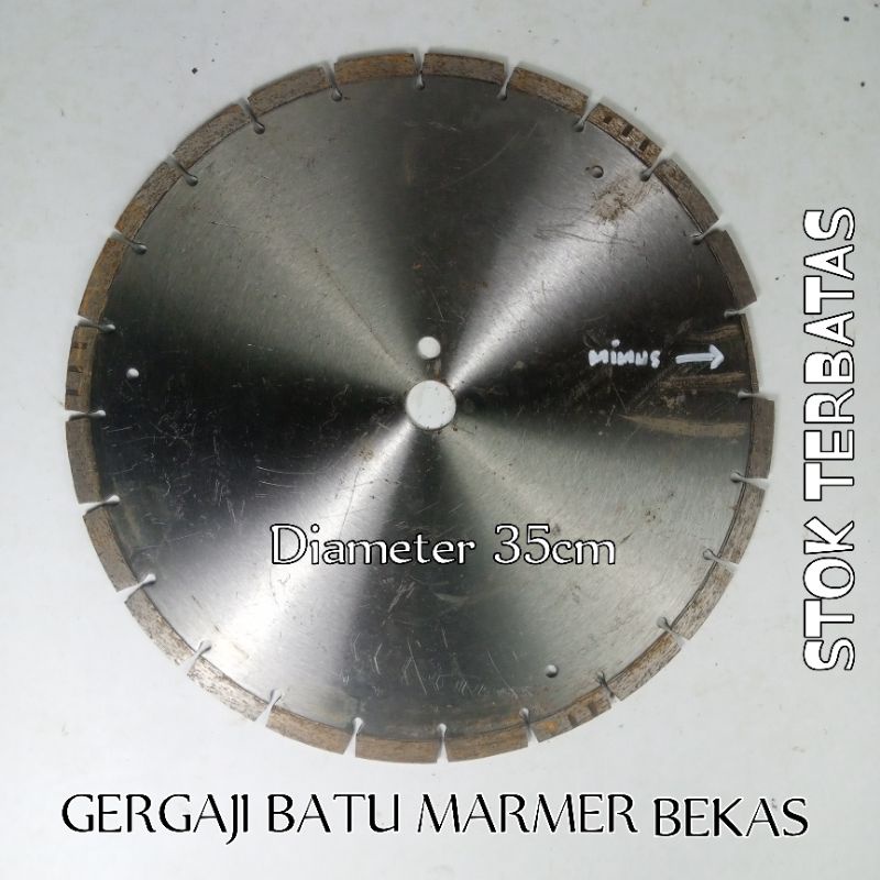 GERGAJI BATU MARMER BEKAS DIAMETER 35 CM STOK TERBATAS DAN Realpicture