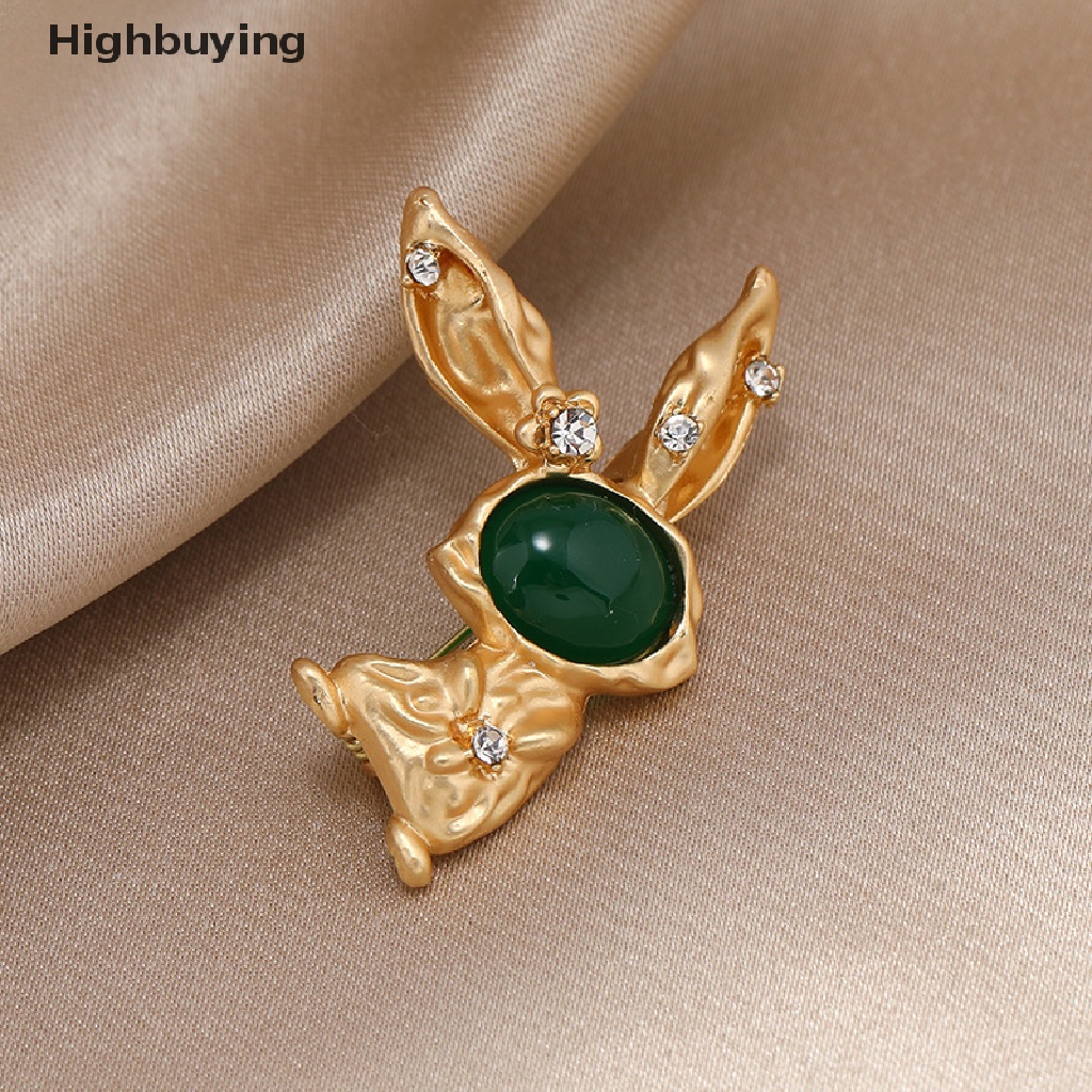 Hbid Cute Rabbit Lapel Pin Dancing Rabbit Bros Untuk Wanita Kualitas Tinggi Cute Bunny Animal Badge Kantor Pesta Bros Pin Hadiah Aksesoris Pernikahan Glory