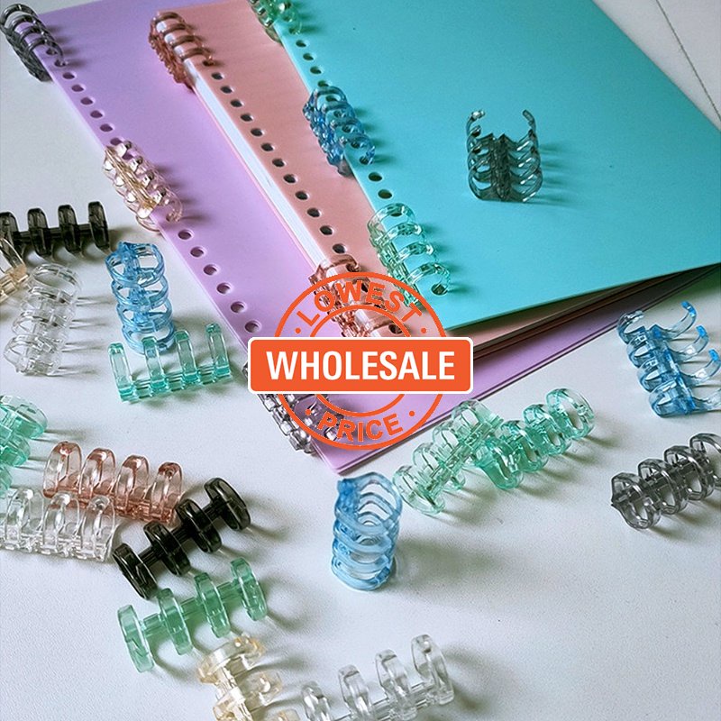 [Wholesale Prices] Student Stationery Accessories Candy-colored Flipchart Ring Four-ring Plastic Binder Universal Detachable Stationery Clips DIY Handbook Binding Circle