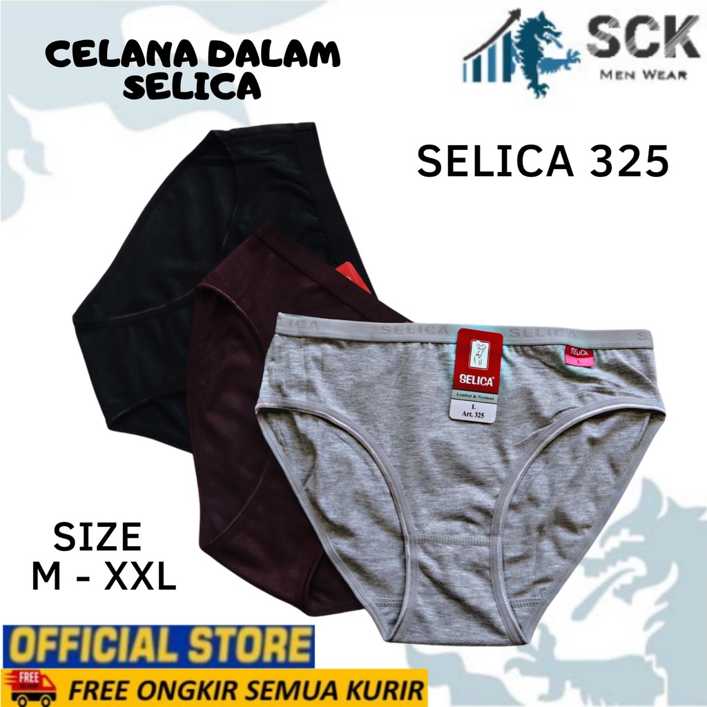 Celana Dalam Wanita SELICA 325 MIDI Katun Seamless / CD Ukuran M-XXL / Pakaian Dalam Cewek - sckmenwear GROSIR