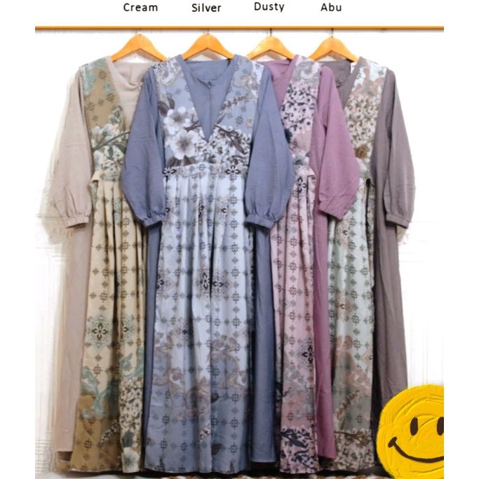 Gamis KENTA Lionel Rompi Nyatu Tali Samping Slik Motif