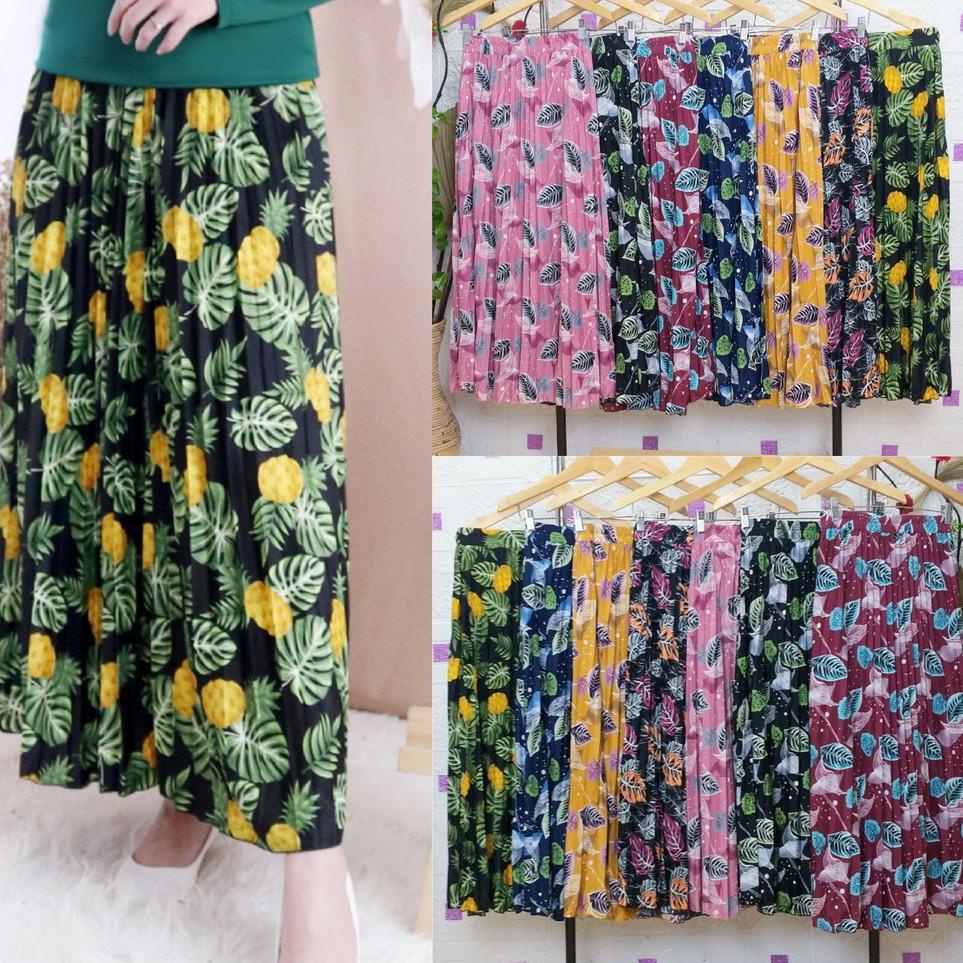 ❋ Rok plisket panjang Corak/Motif Rok panjang/muslim/Mayung/Payung Terbaru Termurah Terlaris ♠