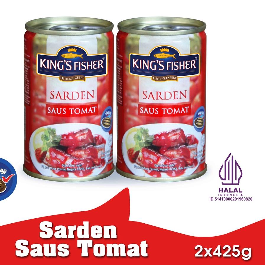 

♡ King's Fisher Paket 2 pcs Sarden saus tomat Makanan Kaleng 425 gr ♦