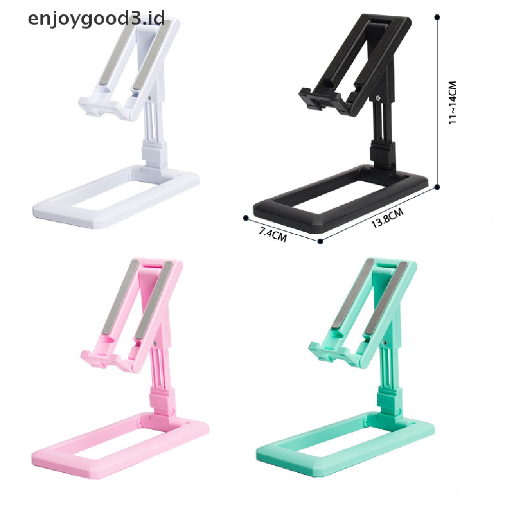 [Rready Stock] Stand Telepon Desktop Ponsel Tablet Dapat Dilipat Untuk Pad Desk Holder Adjustable (ID)