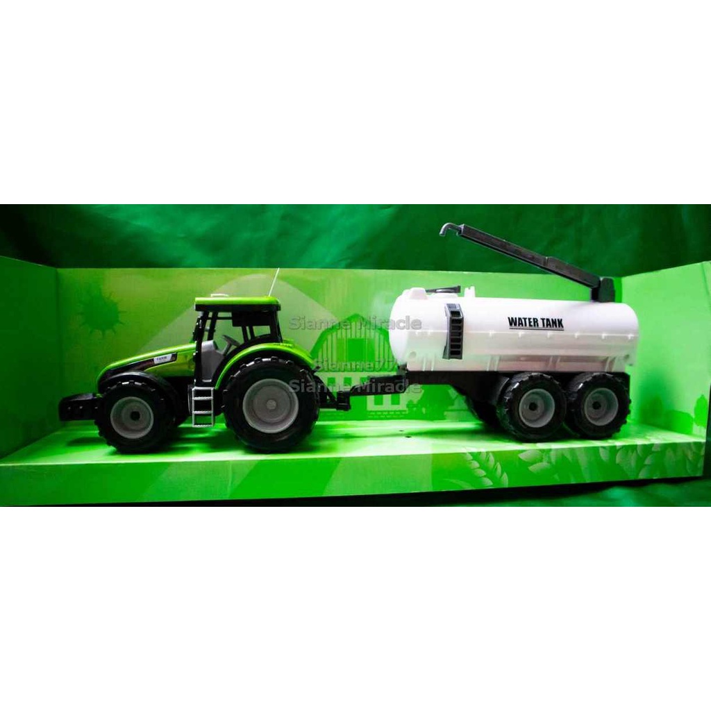 MAINAN TRUK TRAKTOR PENYIRAMAN PEMBAWA TANGKI AIR MOBIL-MOBILAN
