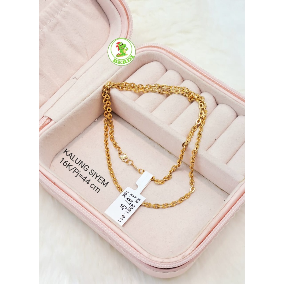 Kalung siyem nori polos wanita dewasa kadar 700 16karat