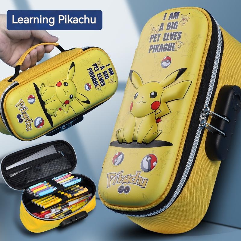 Pikachu Password Lock Kotak Alat Tulis Murid Pokemon Pensil Case Kapasitas Besar Cowok Dan Cewek Kotak Pensil Hadiah Ulang Tahun