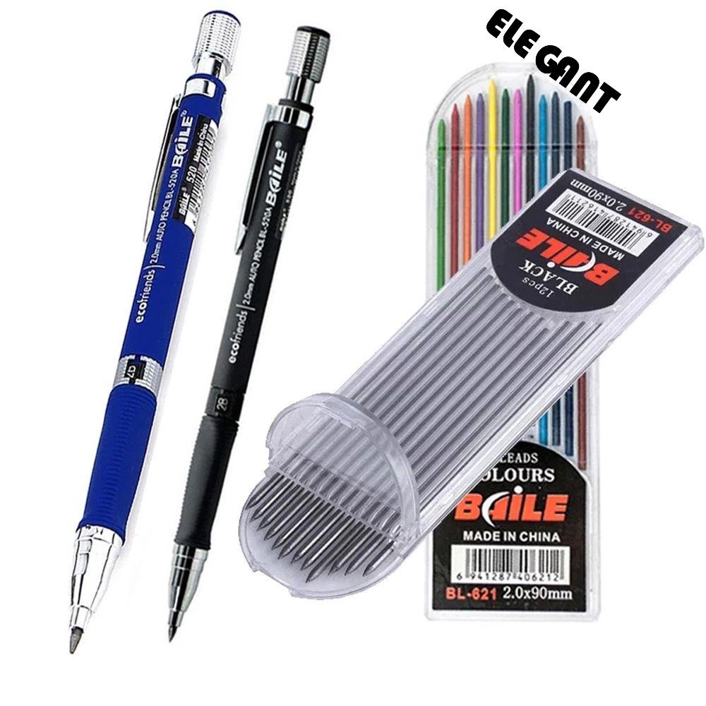 [Elegan] Pensil Mekanik 2.0mm Gambar Classwork Alat Tulis Pensil Lead