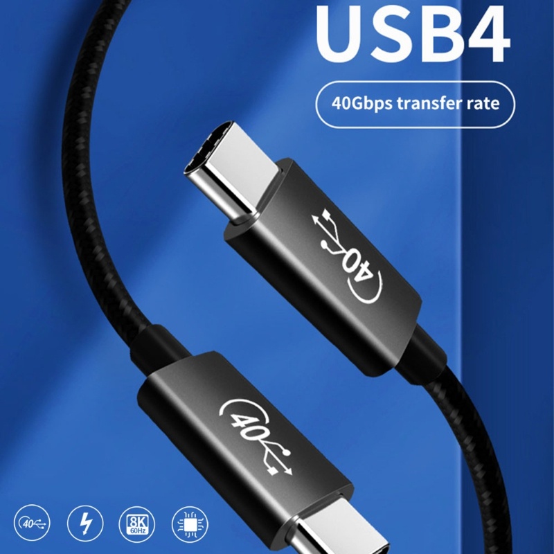 Zzz Kabel Transfer Data USB4 USB C Cable USB C to USB C PD100W Kabel Cas USB4 Extension Cable 8K @ 60hz Kabel Display