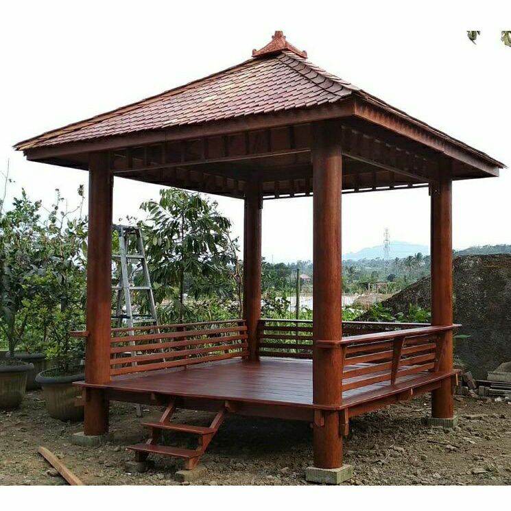 gazebo kayu glugu / gazebo minimalis / gazebo murah / gazebo kayu jati / gazebo ukir kayu jati