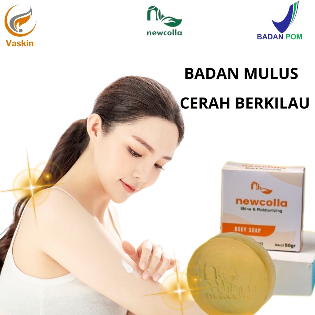Newcolla Body Soap Sabun Pemutih Badan Anti Bakteri dan Jamur