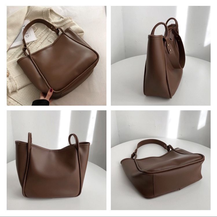 Tas Wanita Selempang Bahu cantik FT63 coklat kopi coffee kulit cantik 29 x 11.5 x 28 cm pouch