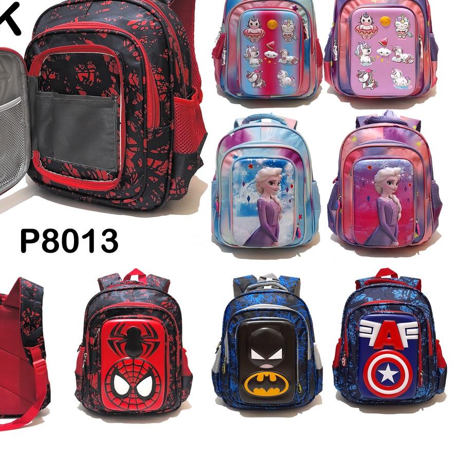 ♬ Tas TK Paud Ransel Sekolah Anak Laki Cowok Tas Anak Perempuan Tempat Pensil Superhero spiderman Ba