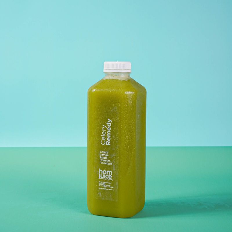 

CELERY REMEDY 1 LITER • COLD PRESSED JUICE • HEALTHY JUS HOMJUICE - JUS SEHAT - JUS DIET - DETOX