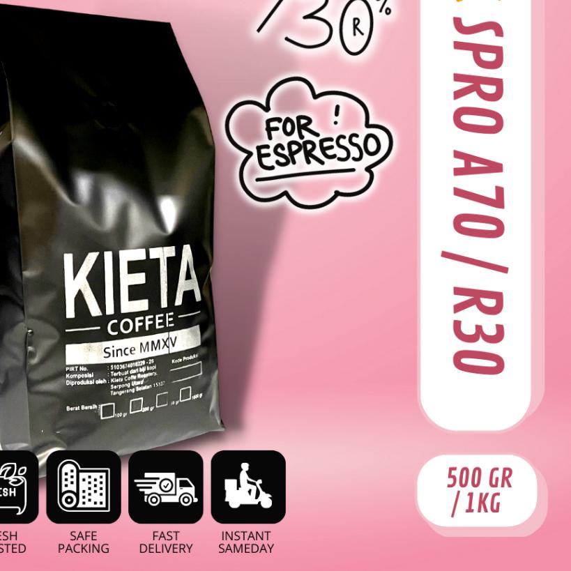 

♛ Biji Kopi 1kg Espresso Blend 70 arabika / 30 robusta ✩