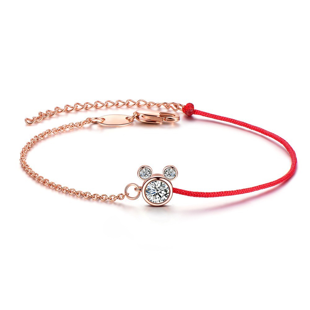 Gelang Tali Rantai Bahan Titanium Steel Warna Rose Gold Gaya Korea